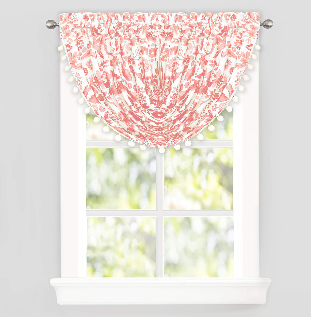 DriftAway Julia Lined Valance Double Layer Thermal Insulated Room Darkening Blackout Valances 3 Inch Rod Pocket Window Valance for Bathroom Living Room 52 Inch by 18 Inch Blush