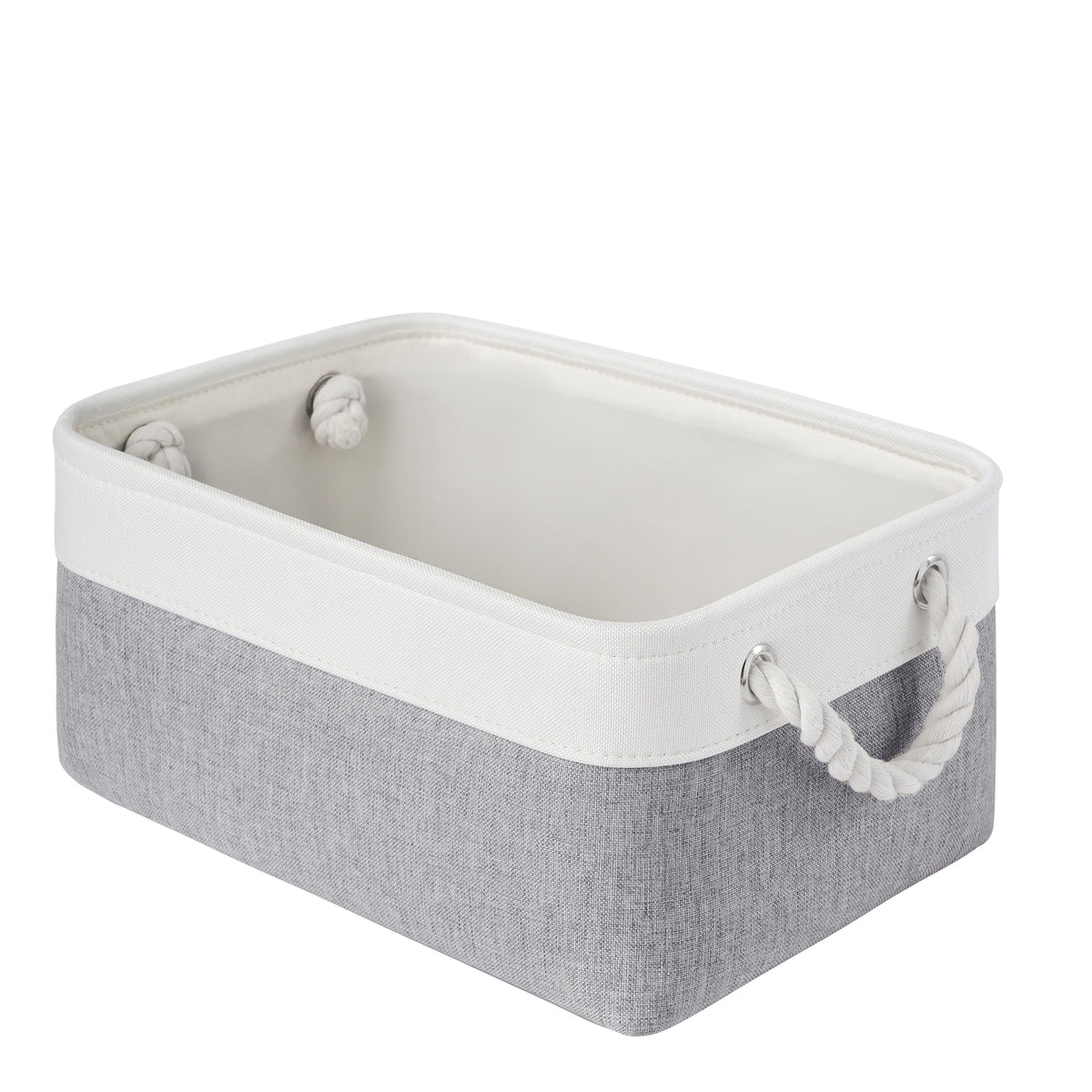 Storage Baskets for Shelves 11.8x7.9x5.2 Inch, Foldable Fabric Storage Bins with Handles, Small Storage Baskets for Organizing Closet, Office, Home Organization (1-Pack, Gray)