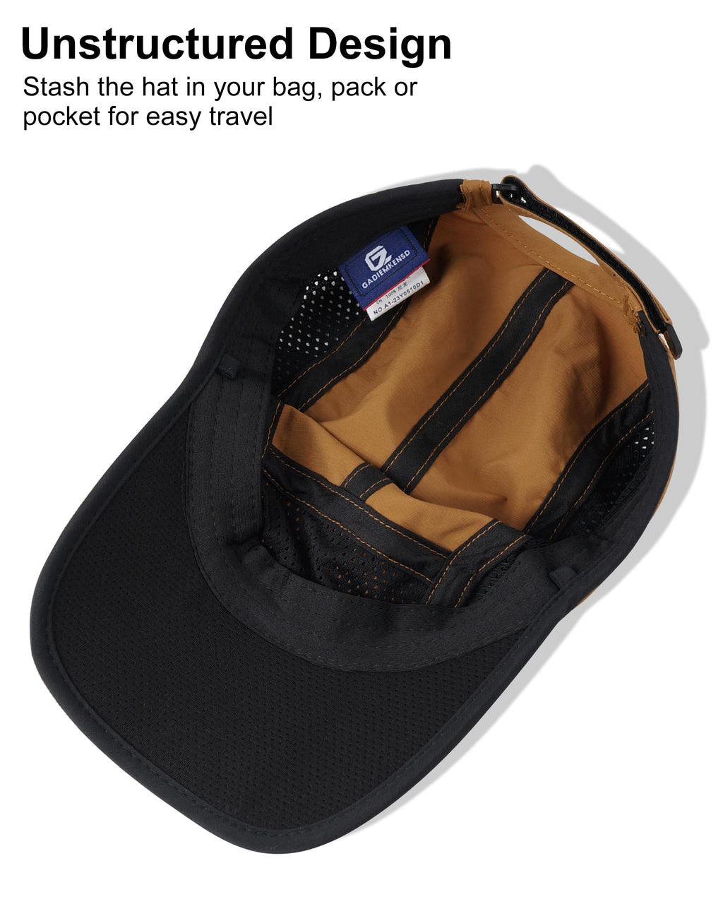 GADIEMKENSD Mens Folding Outdoor Hat Long Brim UPF 50+ Sun Protection