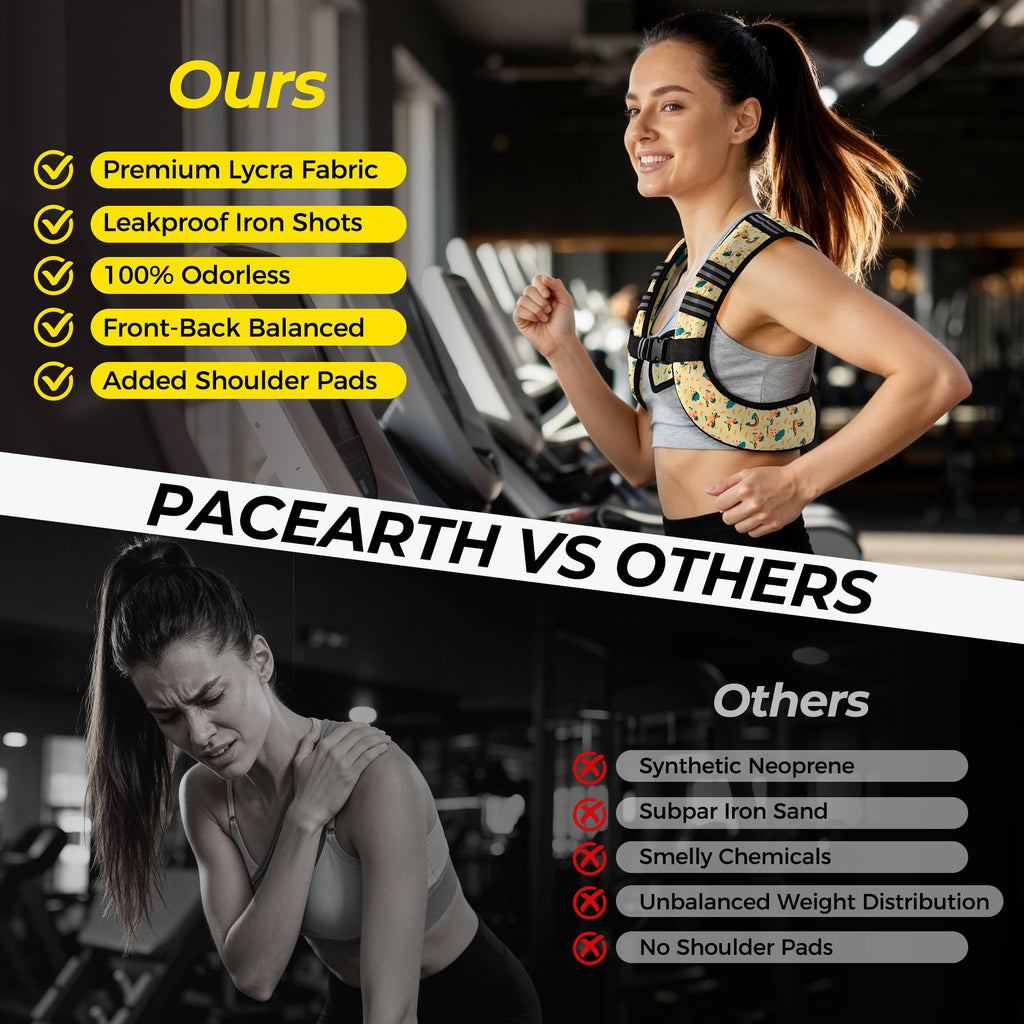 PACEARTH Weighted Vest,6lb/8lb/10lb/12lb/16lb/20lb/25lb/30lb Weight Vest with Reflective Stripe, Body Weight Vests for Women, Men, Weight Loss Workout, Strength Training, Running, Walking, Jogging