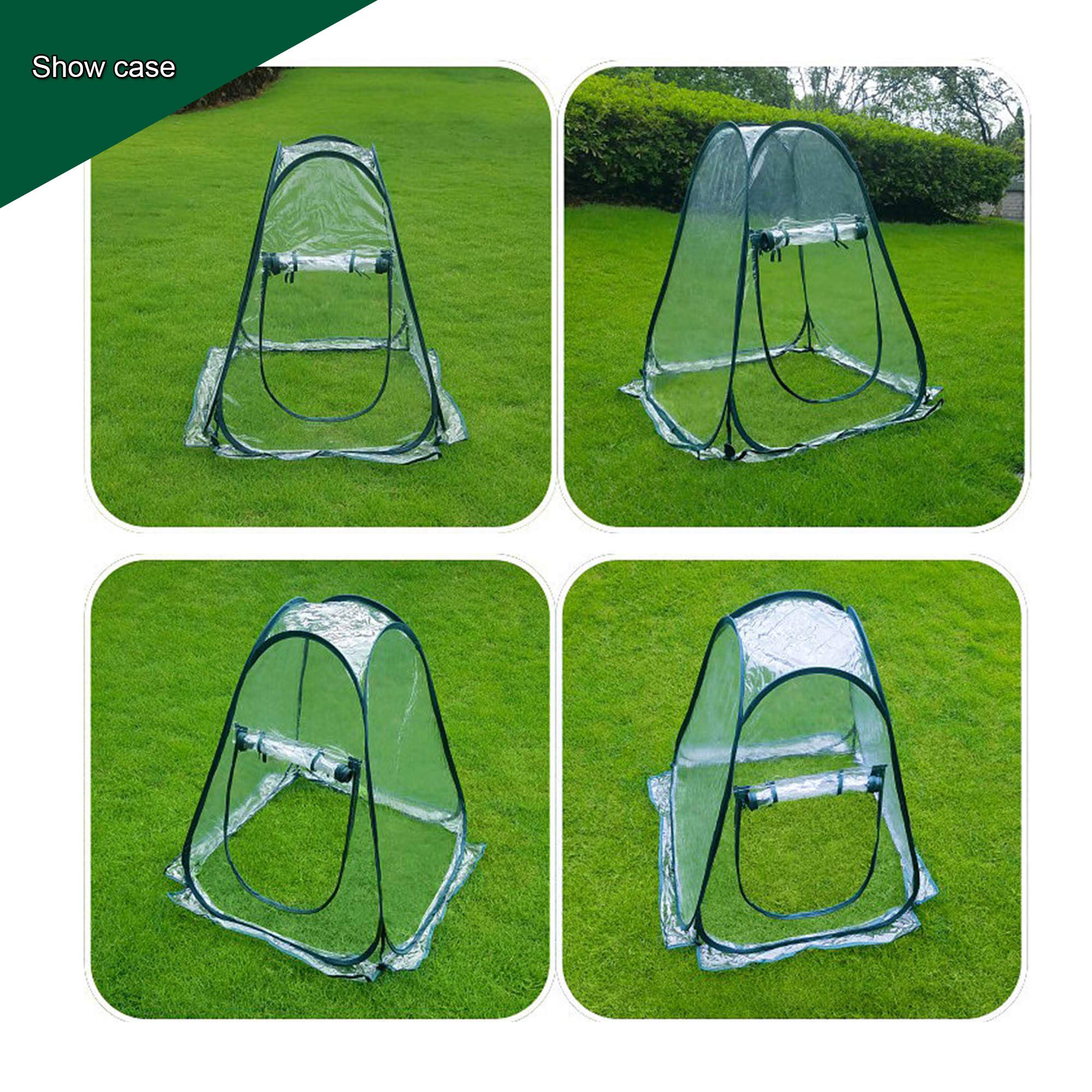 Porayhut Pop Up Greenhouse Tent,Portable X-Large Walk-in Flower House ,Indoor Outdoor Gardening Plant Sunshine Room with PE Mesh Cloth Cover for Protecting Plant from Cold Frost & Birds