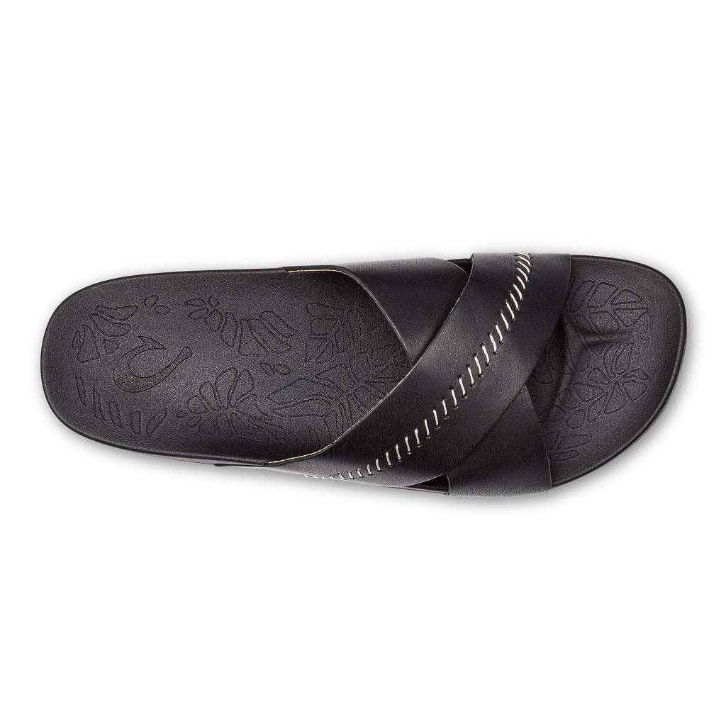 OluKai Kipe'a Olu Women's Slide Sandal, Premium Leather, Relaxed & Dressy Design For Any Occasion, All-Day Comfort & Fit