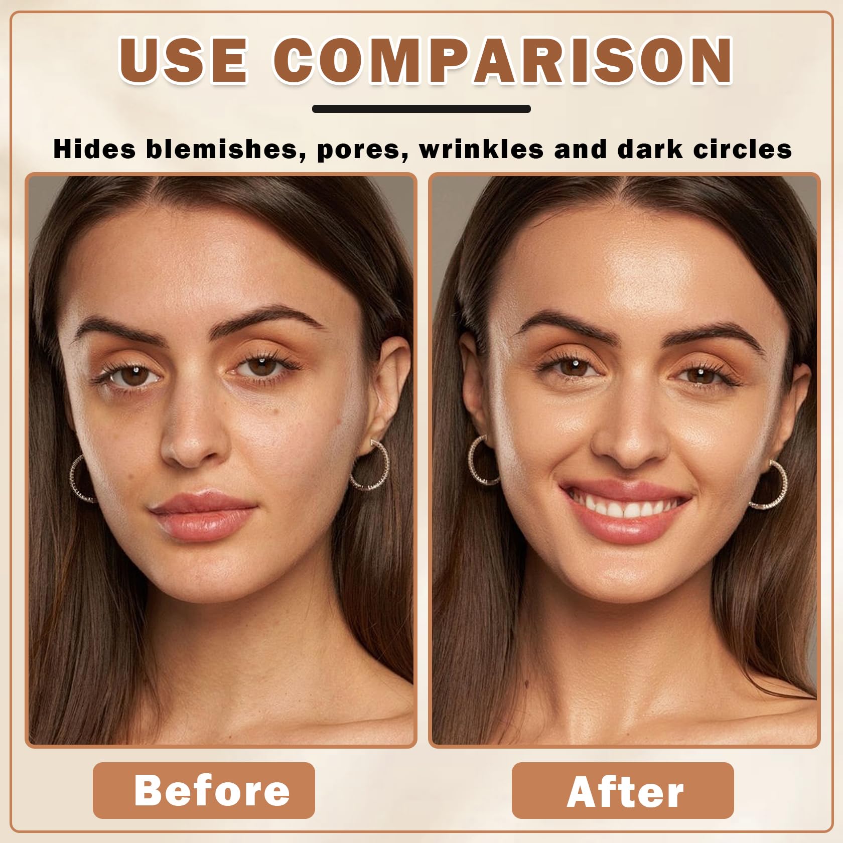 Air Brush Makeup Foundation and Makeup Primer for Face,Hydrates and Moisturizes,Buildable Coverage with Anti-aging Formula for Smooth Radiant Skin (01 Natural/Warm Porcelain)