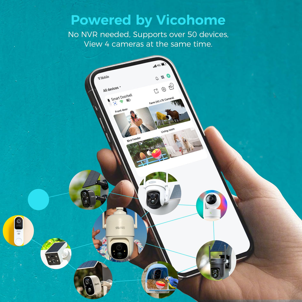 SOVMIKU Vicohome DB3 2K Smart Video Doorbell with Chime, Home Security Battery Camera Wireless, Audible Alarm, Easy to Setup, Human Detection,Two Way Audio, 2.4GHz Wi-Fi, No SD Slot
