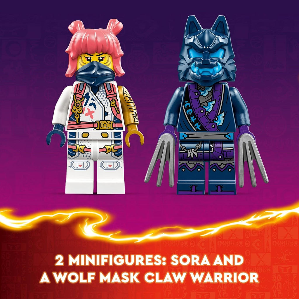 LEGO NINJAGO Sora’s Elemental Tech Mech Mini Ninja Toy, Customizable Figure, Adventure Toy Set for Kids with Sora Minifigure, Ninja Action Figure Gift for Boys and Girls Ages 7 and Up, 71807 | 71807, Customizable Figure, Sora Minifigure Included, Adventur