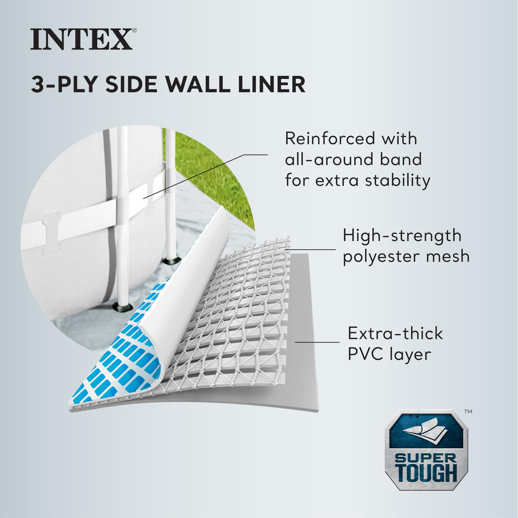 INTEX 26700EP 10Ft X 30In Prism Frame Premium Above Ground Swimming Pool (Pump Not Included)