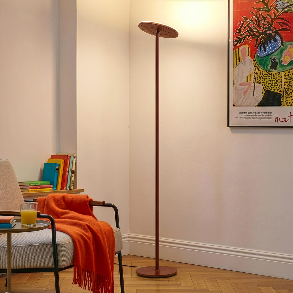 Brightech Sky LED Floor lamp, Torchiere Super Bright Floor Lamp for Living Room Decor & Office - Dimmable, Tall Standing Lamp with Warm Light for Bedroom & Reading - Bronze