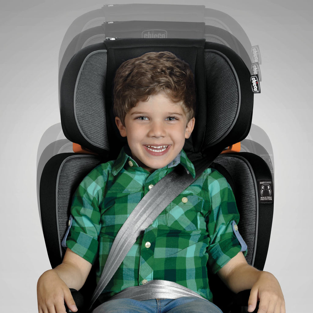 Chicco KidFit Adapt Plus 2-in-1 Belt-Positioning Booster Car Seat, Backless and High Back Booster Seat, for Children Aged 4 Years and up and 40-100 lbs., Vapor/Grey