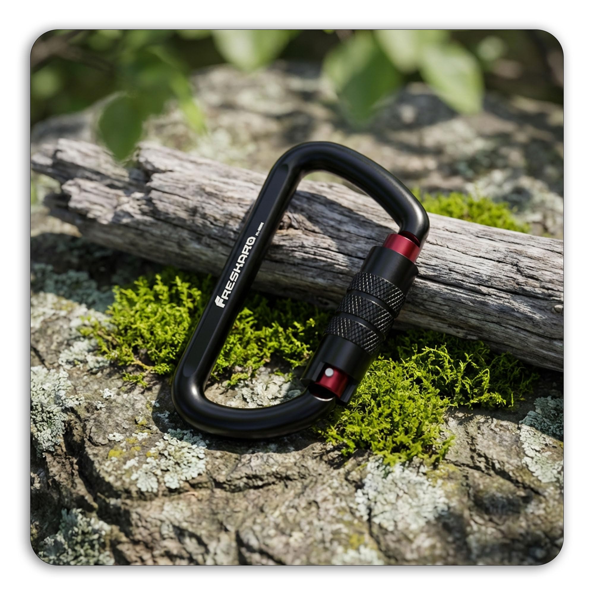 FresKaro 3inch 12kN-2698lbs Auto Locking Carabiner Clips, Solid D Shape, Heavy Duty 7075 Aluminum, Lightweight 1.09oz, Rust Proof, for Hammock, Hiking, Dog Leash, Keychain etc., Multi-Colors