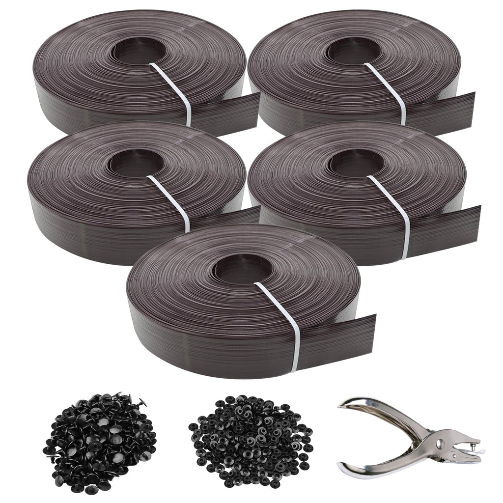 Chain Link Fence Privacy Tape, 246ft x 0.15ft Chain Link Fence Slats, Fence Covering Privacy, Brown (200PCS Button + Puncher Included)