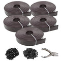 Chain Link Fence Privacy Tape, 246ft x 0.15ft Chain Link Fence Slats, Fence Covering Privacy, Brown (200PCS Button + Puncher Included)