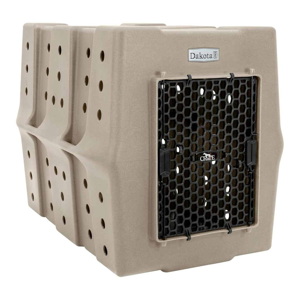 Dakota 283 Canine Rough and Tough Economy Dog Crate w/ Removable Two-Way Door - Heavy Duty Outdoor Kennel for Medium Breed Dogs (Coyote Granite, Intermediate)