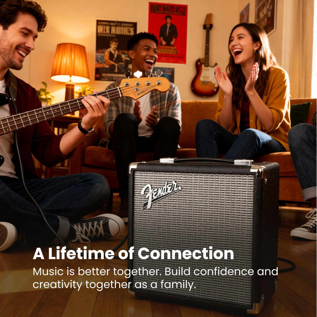 Fender Rumble 15 Bass Guitar Combo Amplifier Bundle with Instrument Cable and Austin Bazaar Instructional DVD