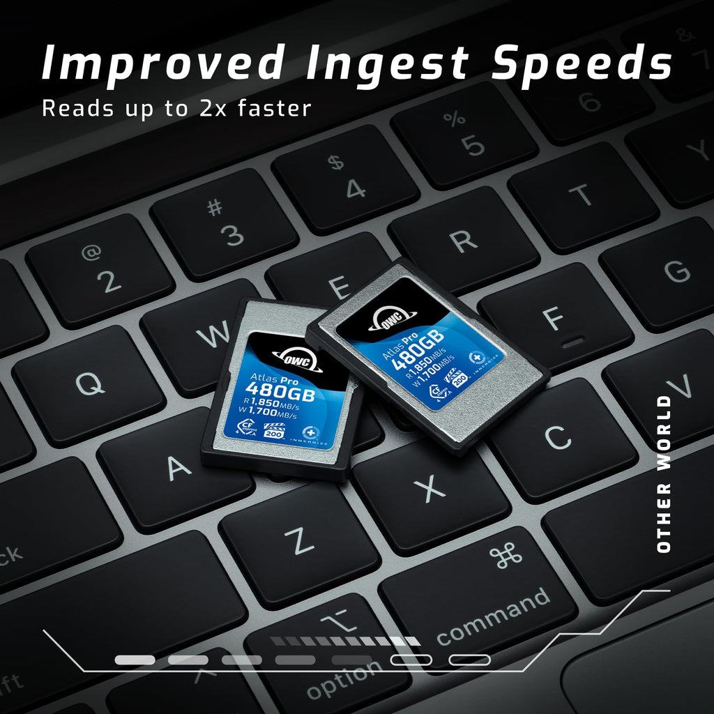 OWC 240GB Atlas Pro High Performance Cfexpress 4.0 Type A Memory Card Professional Grade, up to 1850MB/s Read and 1700MB/s Write Speed