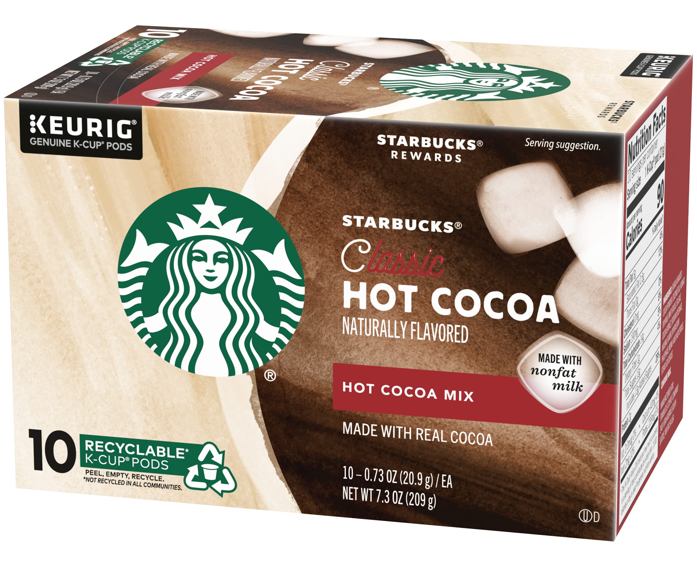 Starbucks Coffee K-Cup Variety Pack, 1 Cinnamon Dolce, 1 Hazelnut, 1 Mocha, 1 Cr�me Brulee, 1 Maple Pecan, 1 Caramel, 10 CT K-Cups, 1 CT