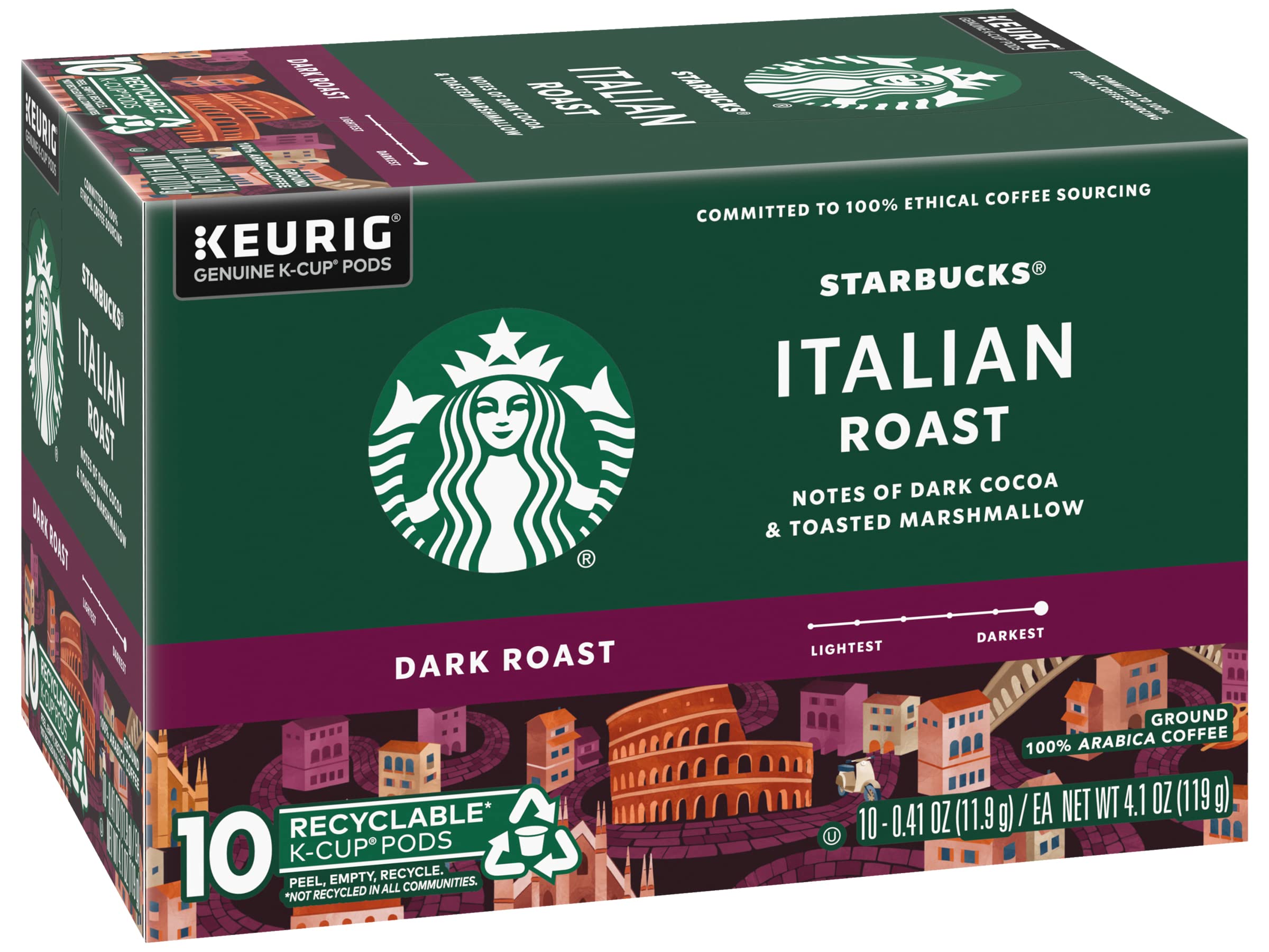 Starbucks Coffee, Caffe Verona Dark K Cup Portion Pack for Keurig Brewers, 24 Count