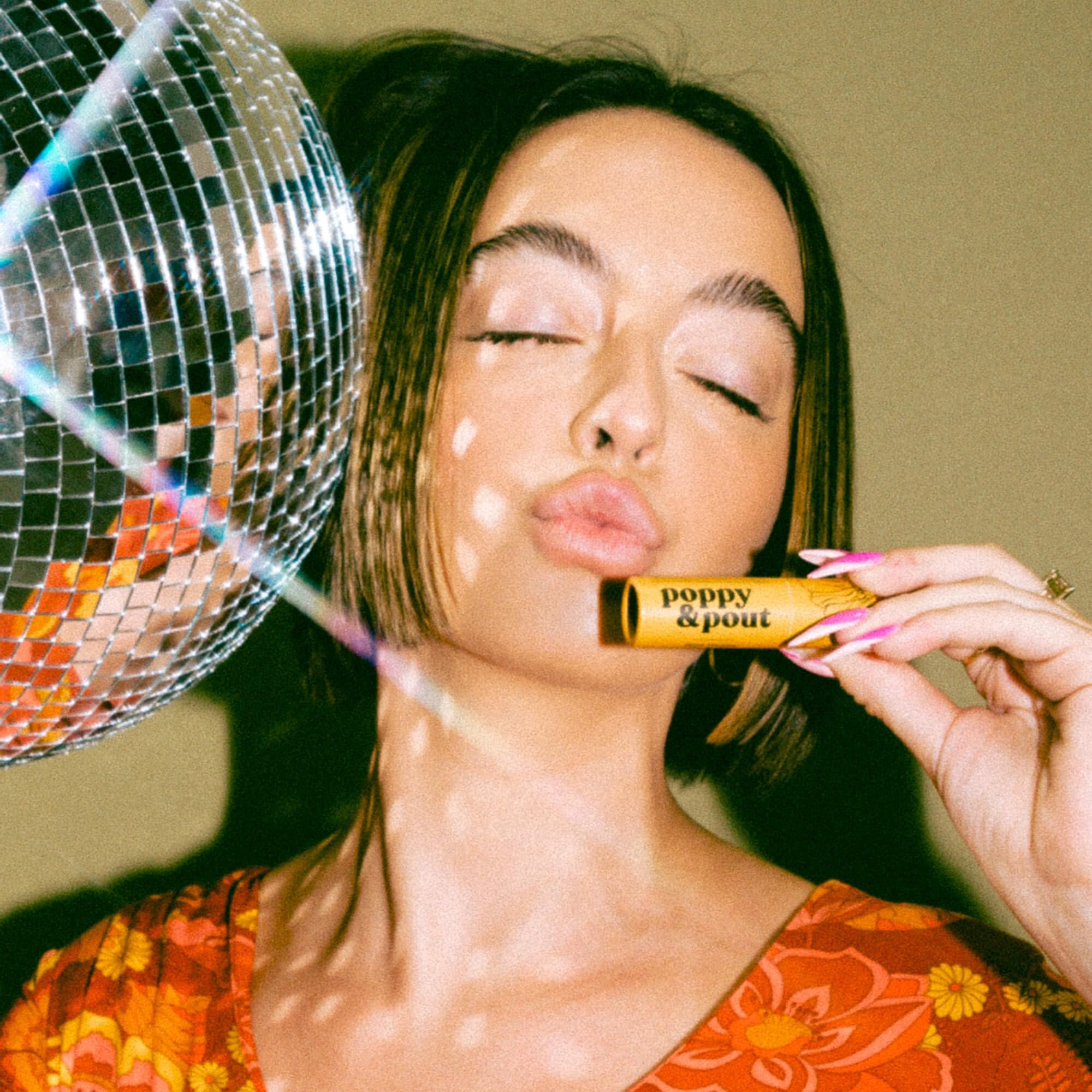 Poppy & Pout Blood Orange Mint Jumbo Lip Balm | All Natural Lip Balms & Moisturizers | Hydrates with Beeswax, Vitamin E, Organic Coconut Oil | Cruelty-Free | Lip Balm in Recyclable Cardboard Tube