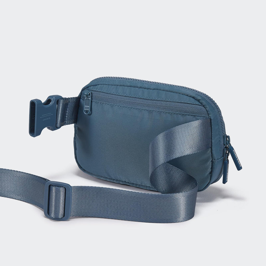 Pander Two Way Zipper Fanny Pack Nylon Everywhere Belt Bag for Women, Water Repellent Waist Packs, Crossbody Bags with Adjustable Strap (Black).
