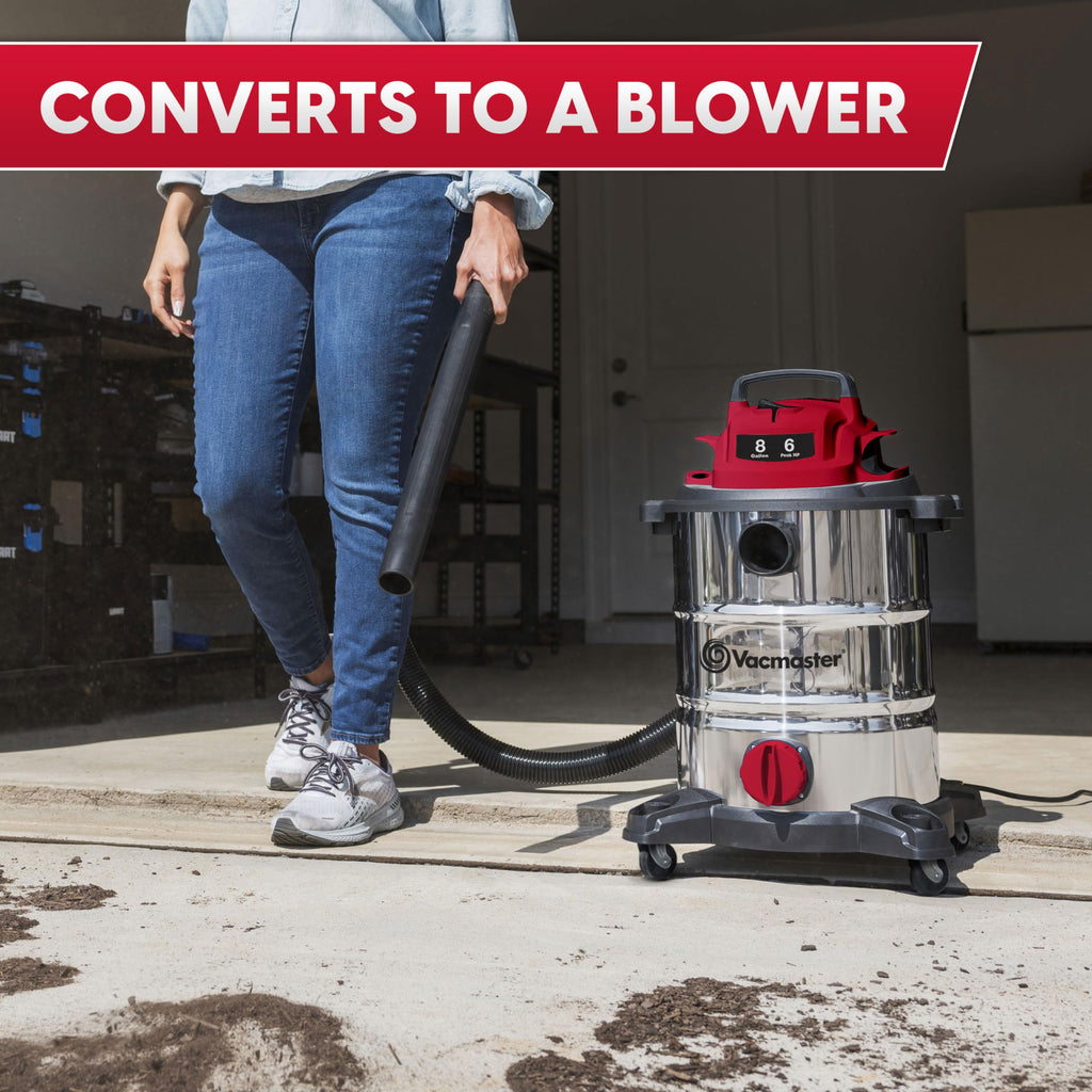 Vacmaster 5-Gallon* 4 Peak HP Stainless Steel Wet/Dry Vacuum – VOC508S 1101