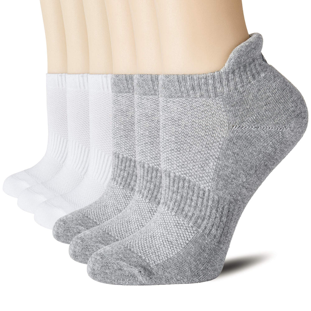 CS CELERSPORT 6 Pairs Ankle Athletic Running Socks Low Cut Sports Tab Socks for Men and Women