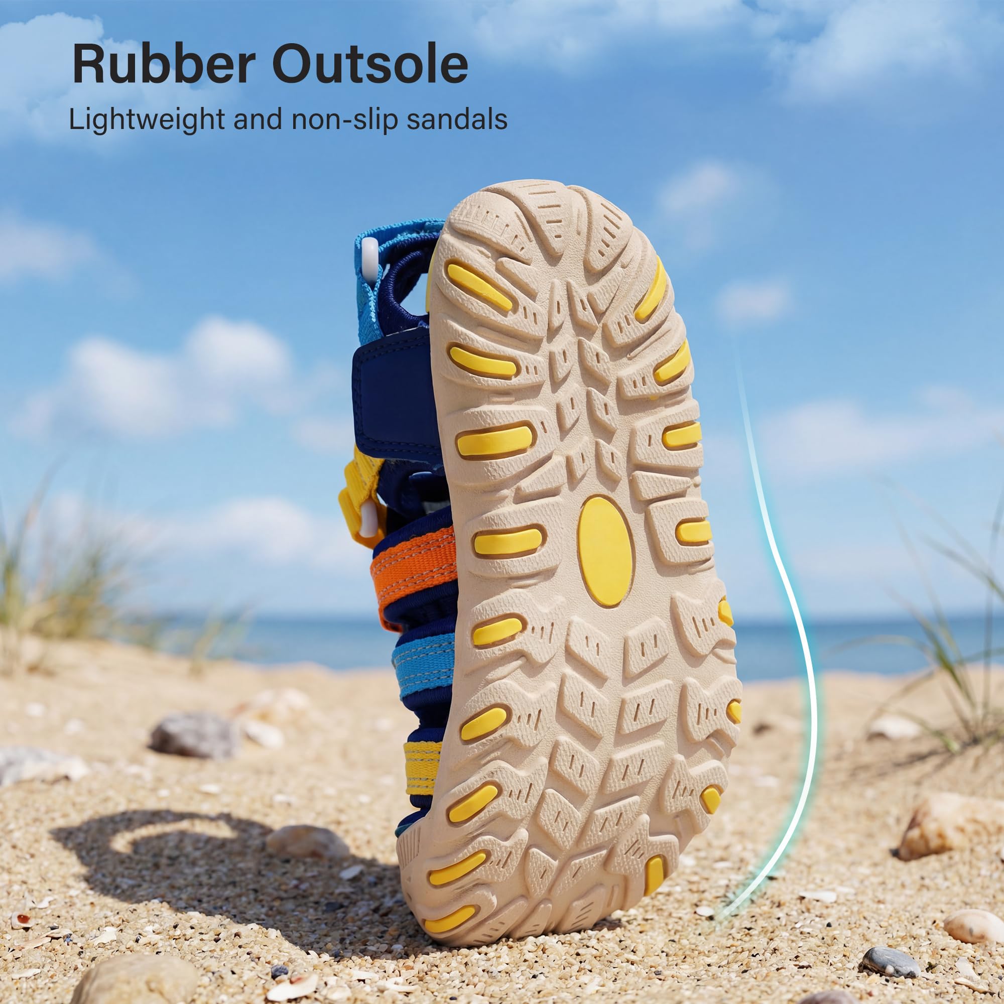 Stelle Girls Sport Water Sandals Kids Hiking Sandals Boys Summer Outdoor Beach Closed-Toe Athletic Shoes for Toddler/Little/Big Kids