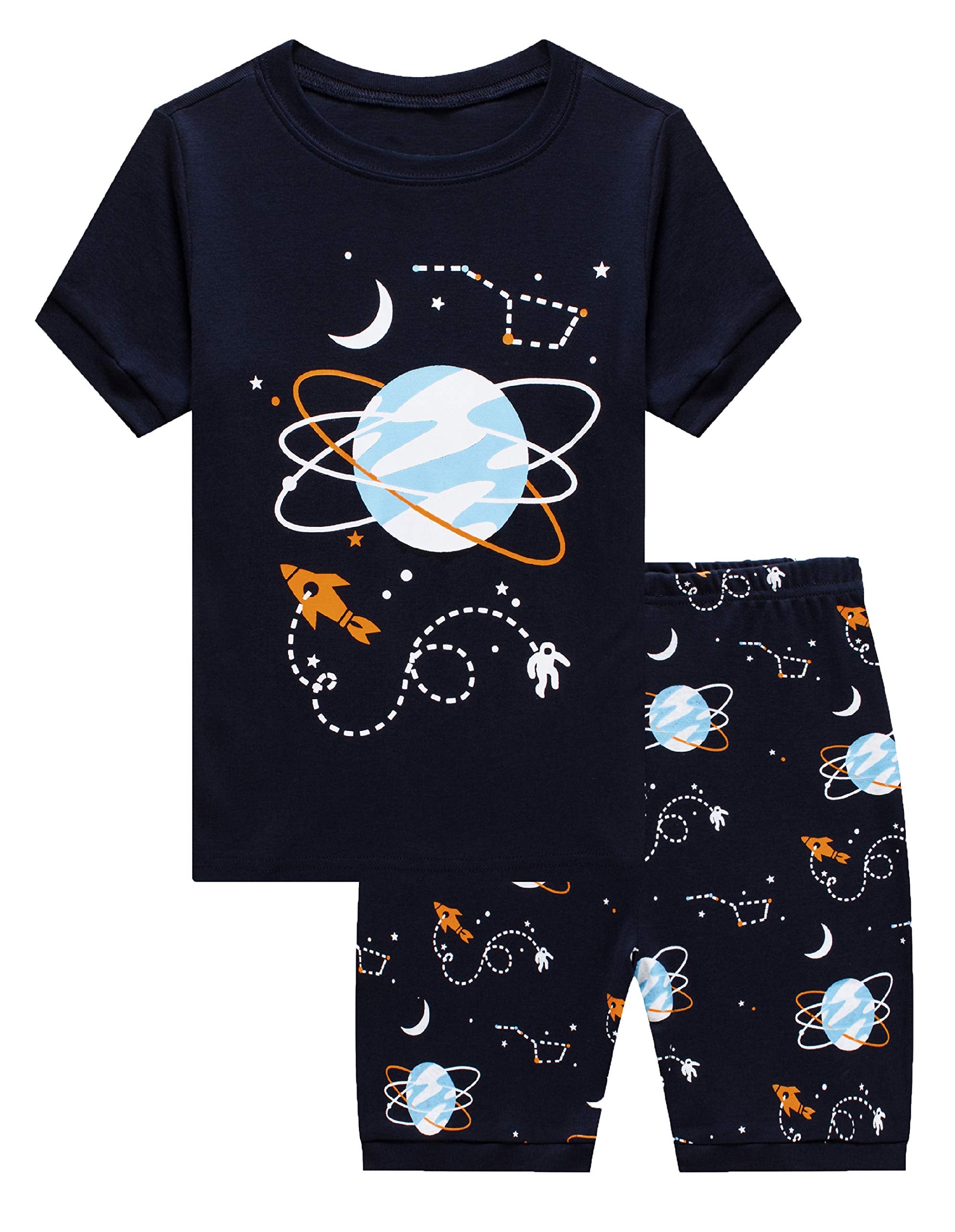 Family Feeling Boys Summer Pajamas Sets Short 100% Cotton Pjs