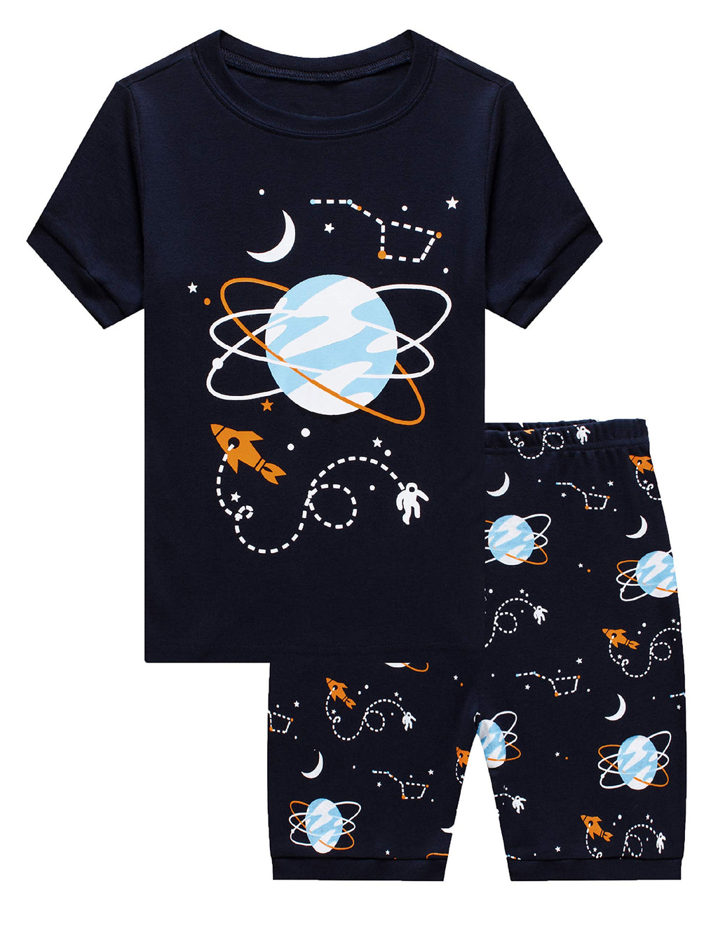 Family Feeling Boys Summer Pajamas Sets Short 100% Cotton Pjs