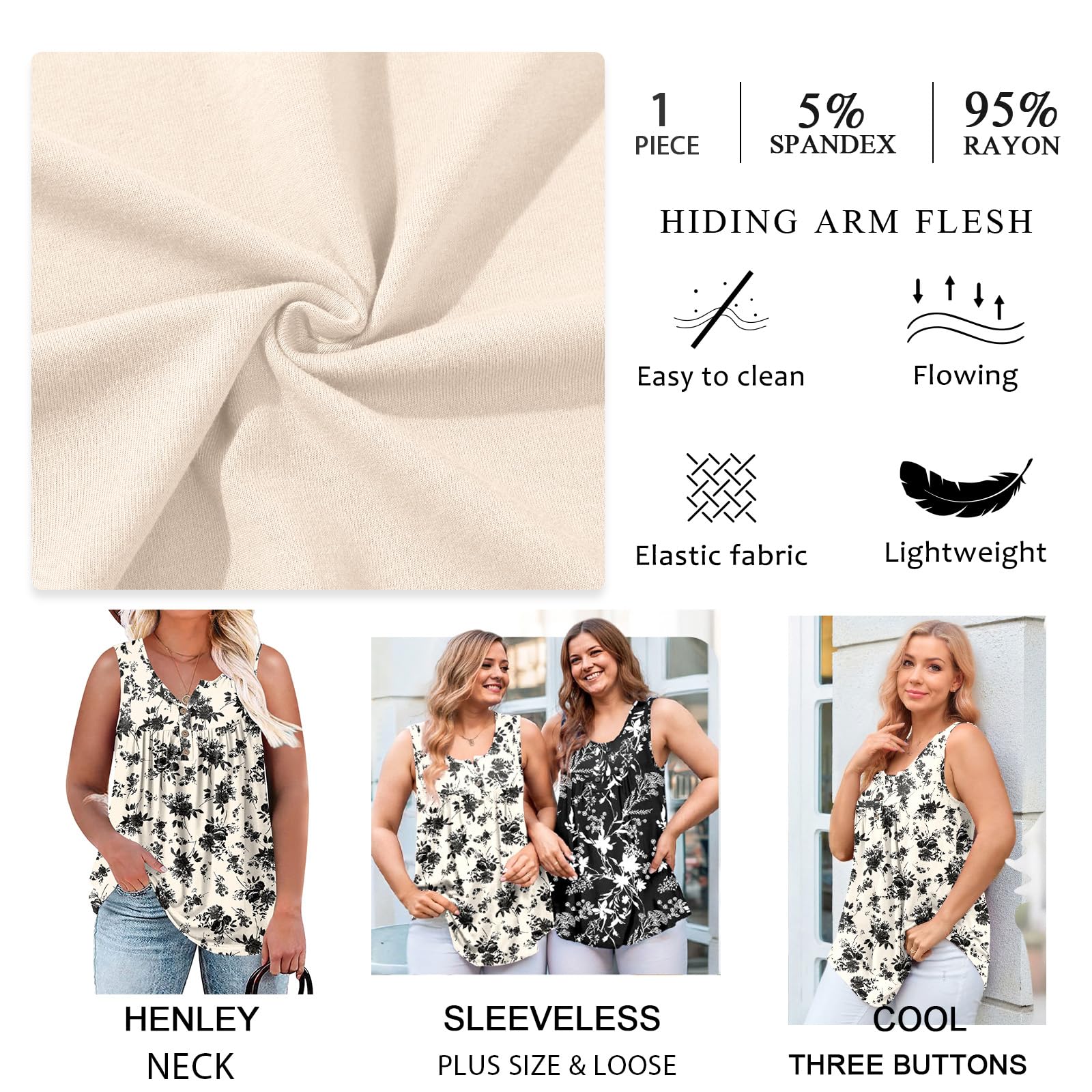 POPYOUNG 2026 Womens Summer Tank Tops Ladies Sleeveless Shirts Loose Fit Casual Blouse