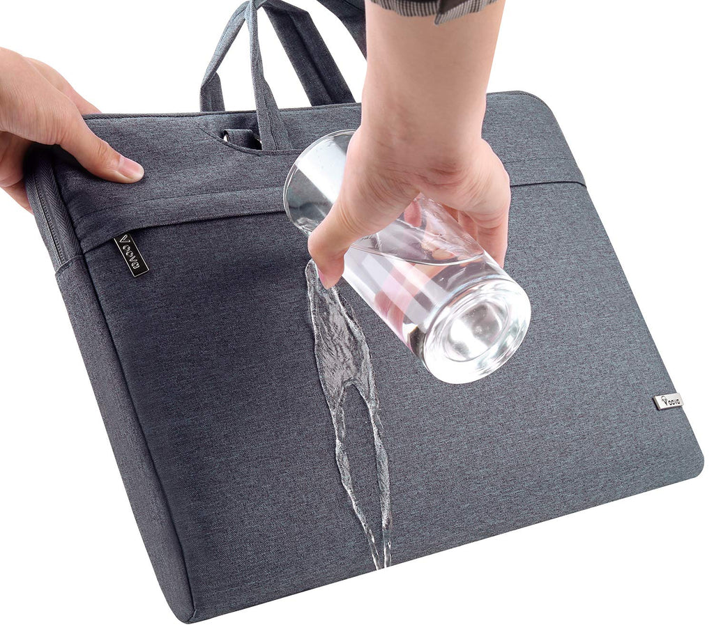 Voova Laptop Bag 13 14 Inch, Waterproof Computer Sleeve Carrying Case with Shoulder Straps & Handle Compatible with Macbook Air 13 M2/M3/M4, MacBook Pro 13/14, HP Dell Lenovo Chromebook 14, Black