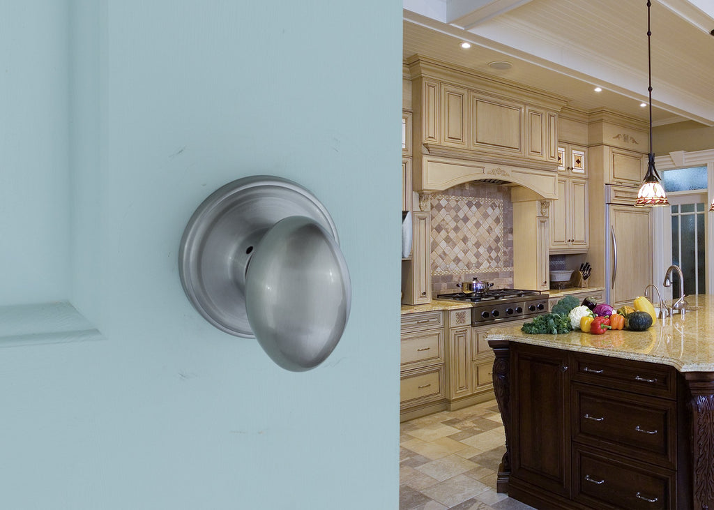Copper Creek EK2090BC Egg Door Knob, Dummy Function, 1 Pack, in Black
