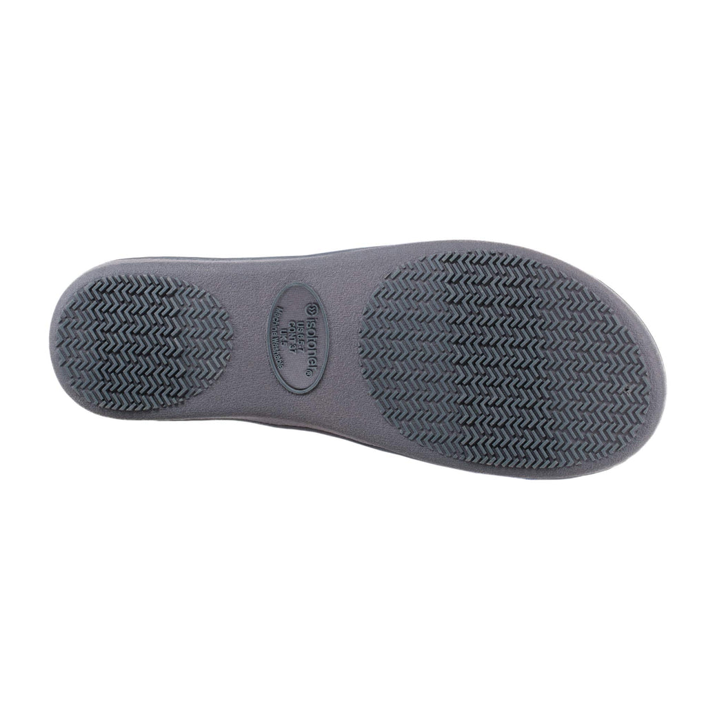 Isotoner Women's Premium Knit Slide Slippers - Moisture-Wicking Lining, Rubber Indoor/Outdoor Sole - Machine Washable House Shoes