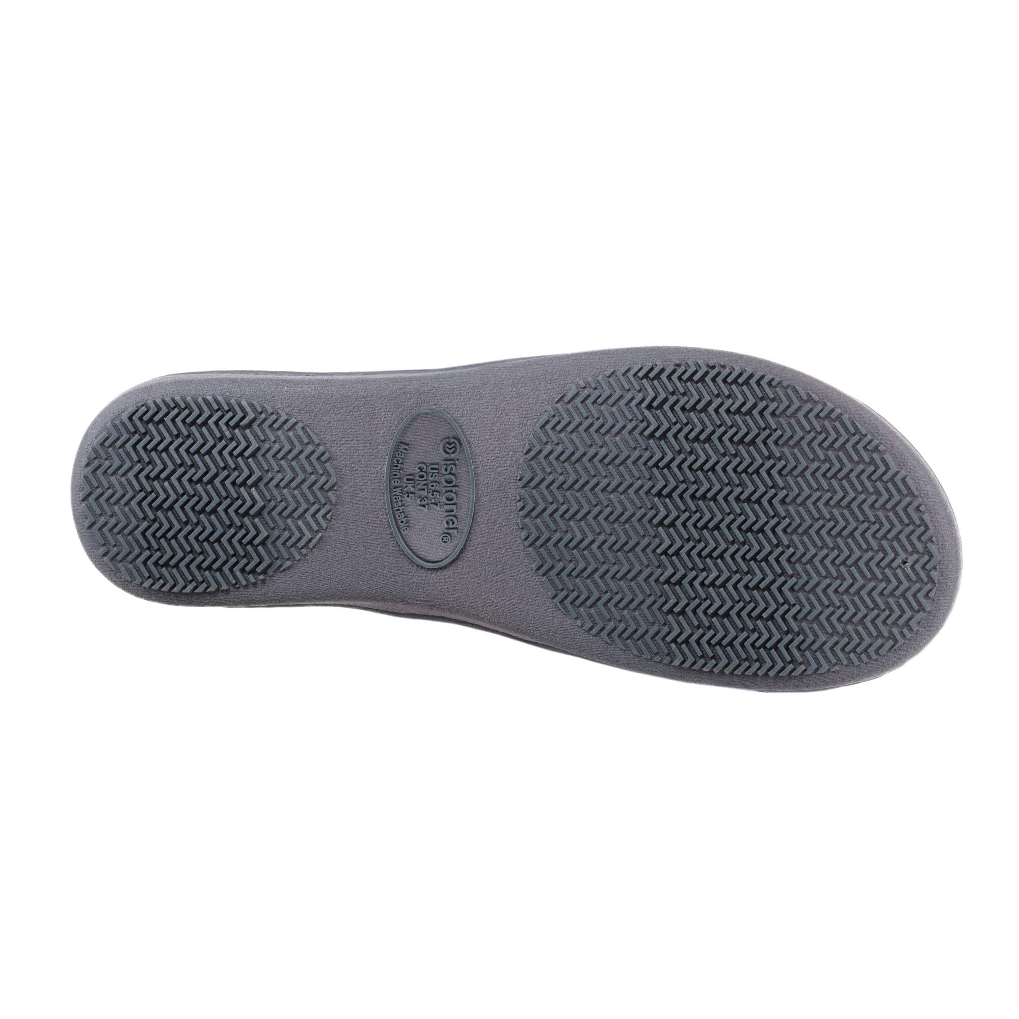 Isotoner Women's Premium Knit Slide Slippers - Moisture-Wicking Lining, Rubber Indoor/Outdoor Sole - Machine Washable House Shoes