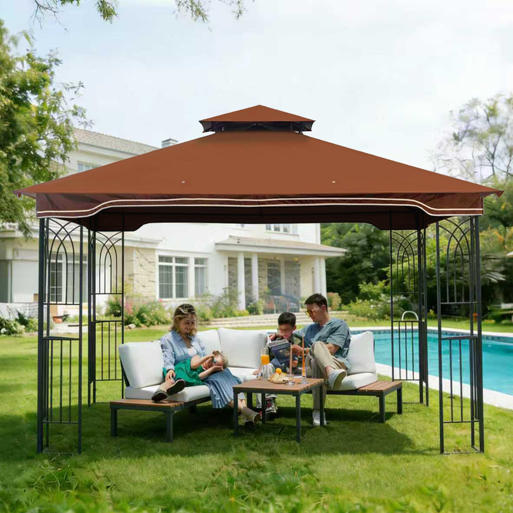SCOCANOPY Replacement Gazebo Canopy Compatible with 10 x 12 Regency II Patio Gazebo Model L-GZ798PST,A101004104,A101004105,(Forest Green)