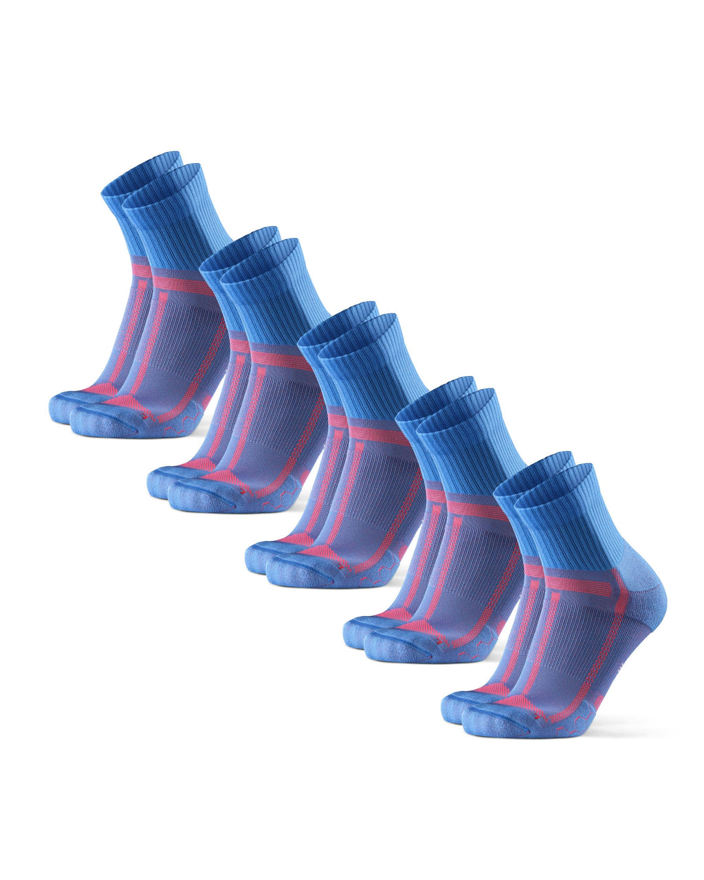 DANISH ENDURANCE Ultra-Comfort Quarter Running Socks, Performance Socks, Men & Women - 3 or 5 Pack