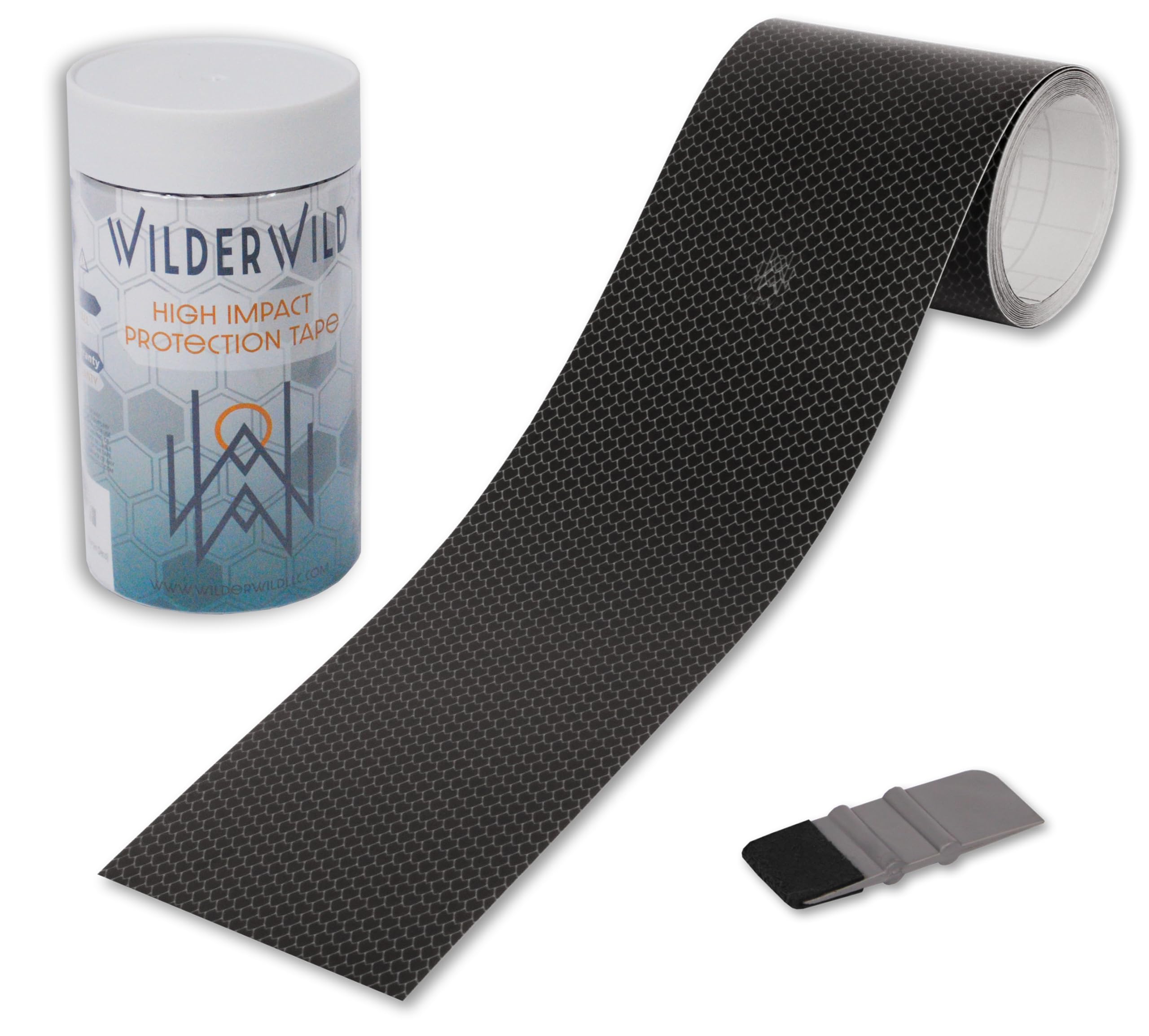 Bike Frame Protection Tape- High Impact Clear Vinyl Wrap Includes Tool (4”x72) Bicycle Frame Protector, Mountain Bike Frame Guard Chainstay Protector (Art Deco)
