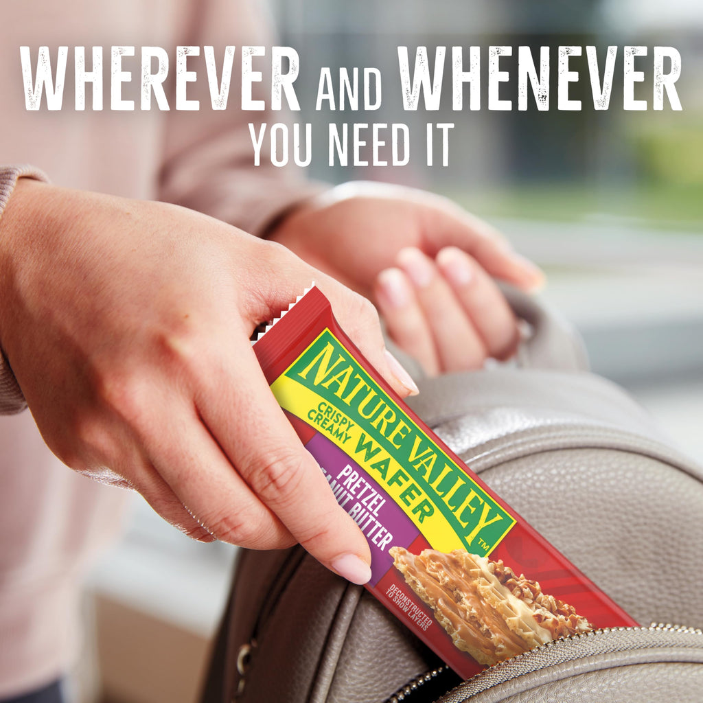Nature Valley Crispy Creamy Wafer Bars, Blueberry, Whole Grain, 5 Bars, 6.5 oz