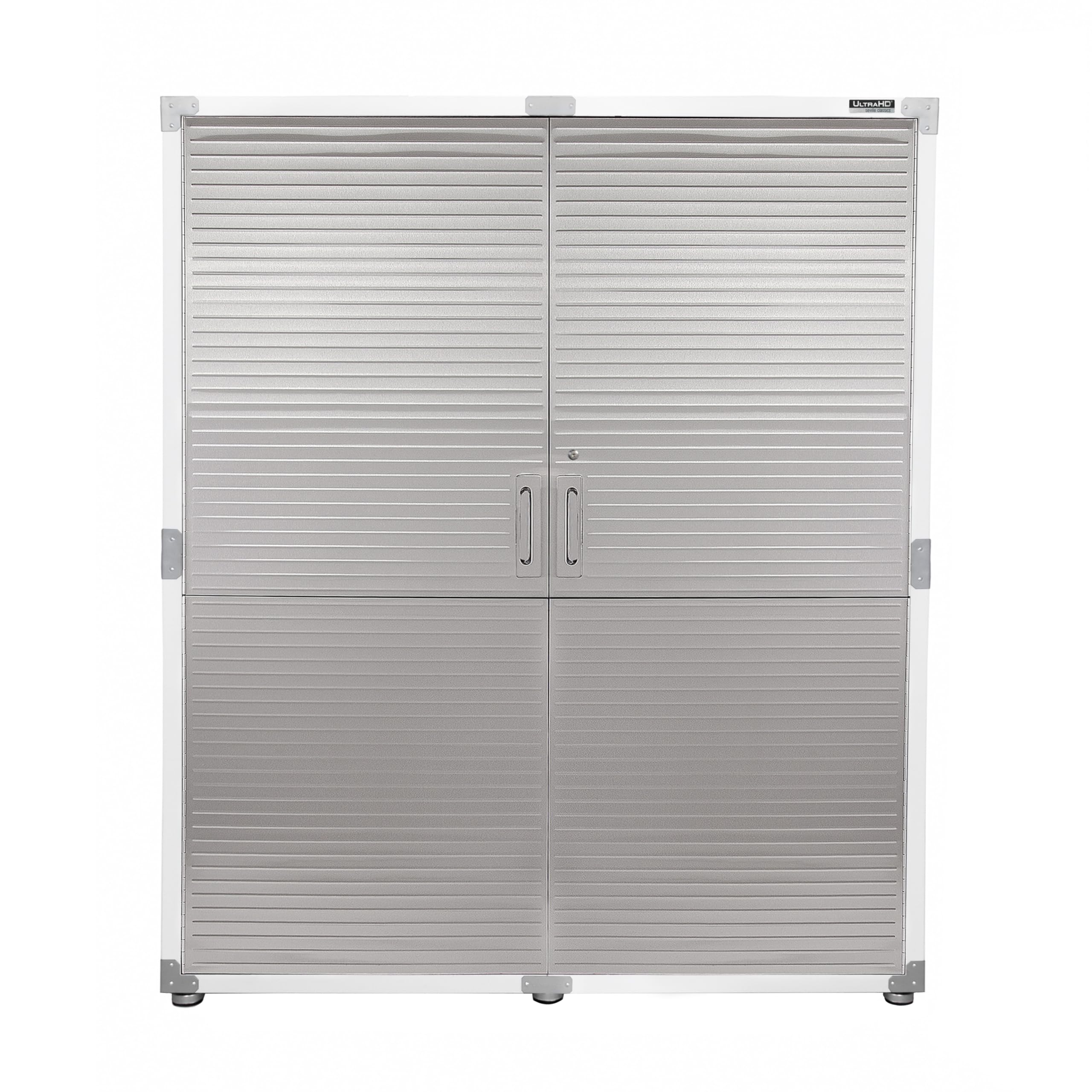 Seville Classics UltraHD Solid Steel Lockable Metal Storage Cabinet Locker Organizer, w/Adjustable Shelves for Garage, Warehouse, Office, Classroom, Granite, 30" W x 18" D x 72" H