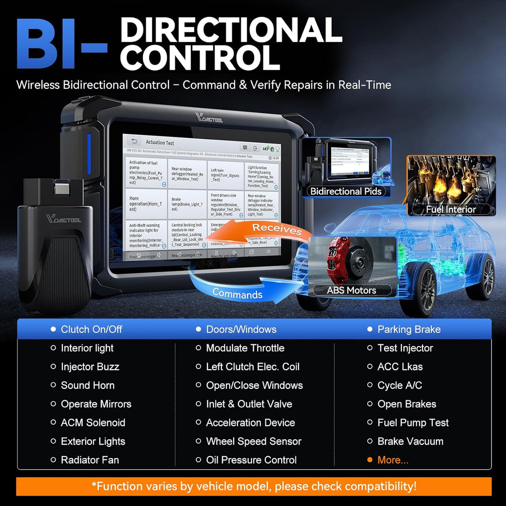 Bidirectional Scan Tool VDIAGTOOL VD70S, 2026 Wireless OBD2 Scanner Diagnostic Tool with 36+ Resets, All System Scanner for Car, FCA Autoauth, CAN FD & DoIP, ECU Coding, PMI, 3 Years Update