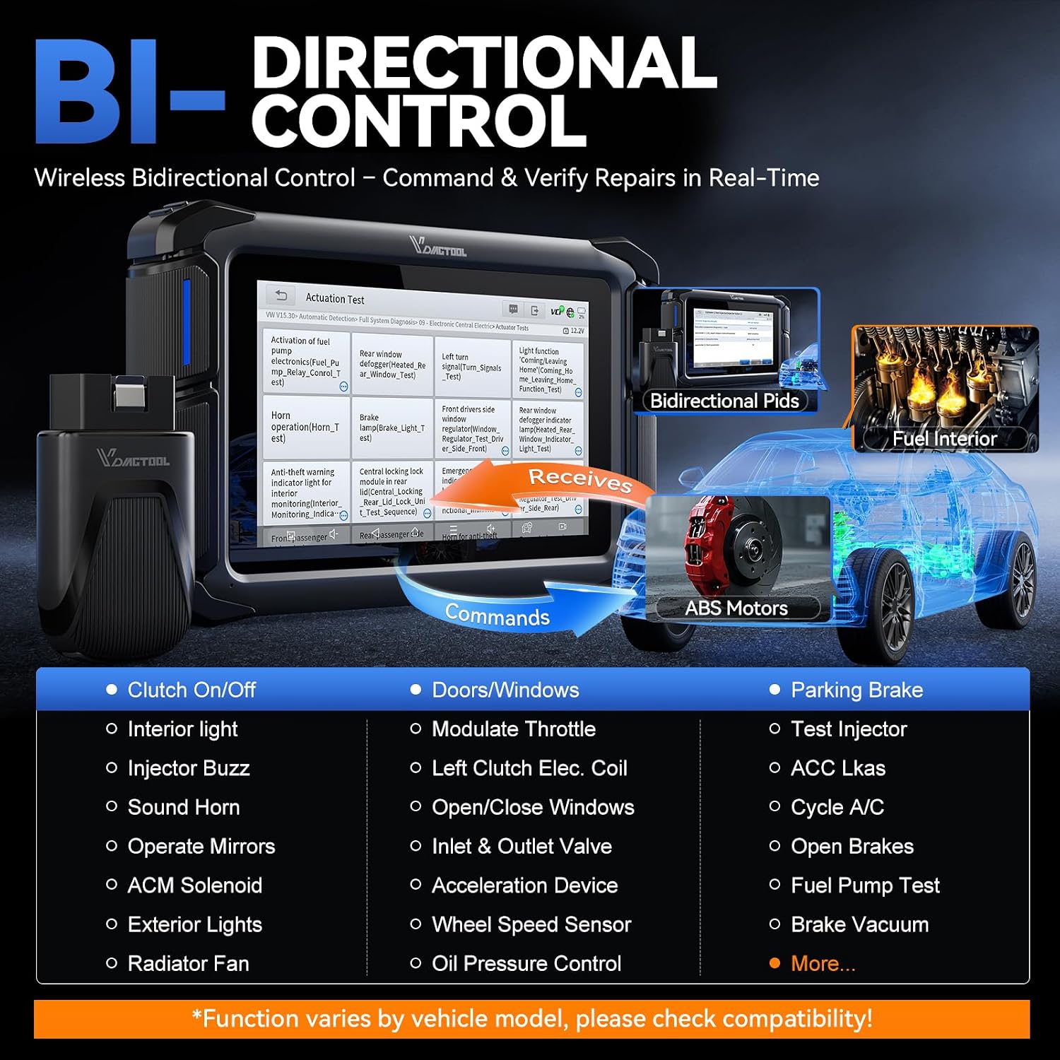 Bidirectional Scan Tool VDIAGTOOL VD70S, 2026 Wireless OBD2 Scanner Diagnostic Tool with 36+ Resets, All System Scanner for Car, FCA Autoauth, CAN FD & DoIP, ECU Coding, PMI, 3 Years Update