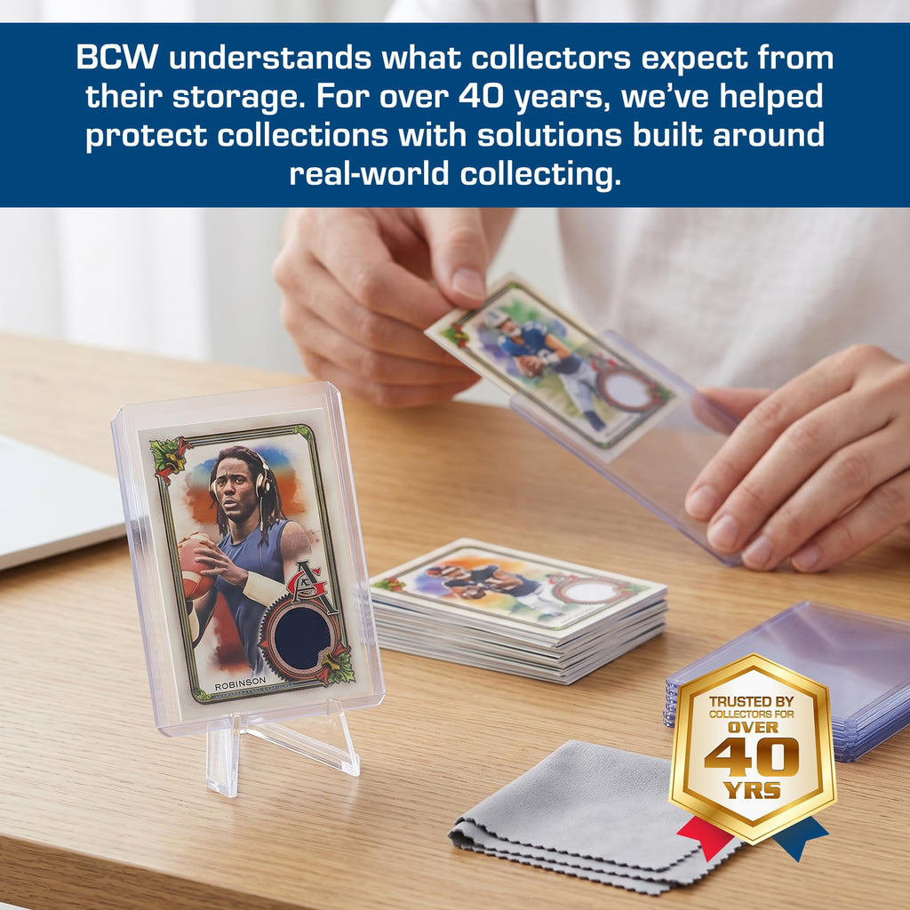 BCW 108 PT. Thick Card Topload Holder - Pack of 1 | Durable Rigid PVC Toploader | Toploaders for Memorabilia, Jersey, Patch, and Relic Cards