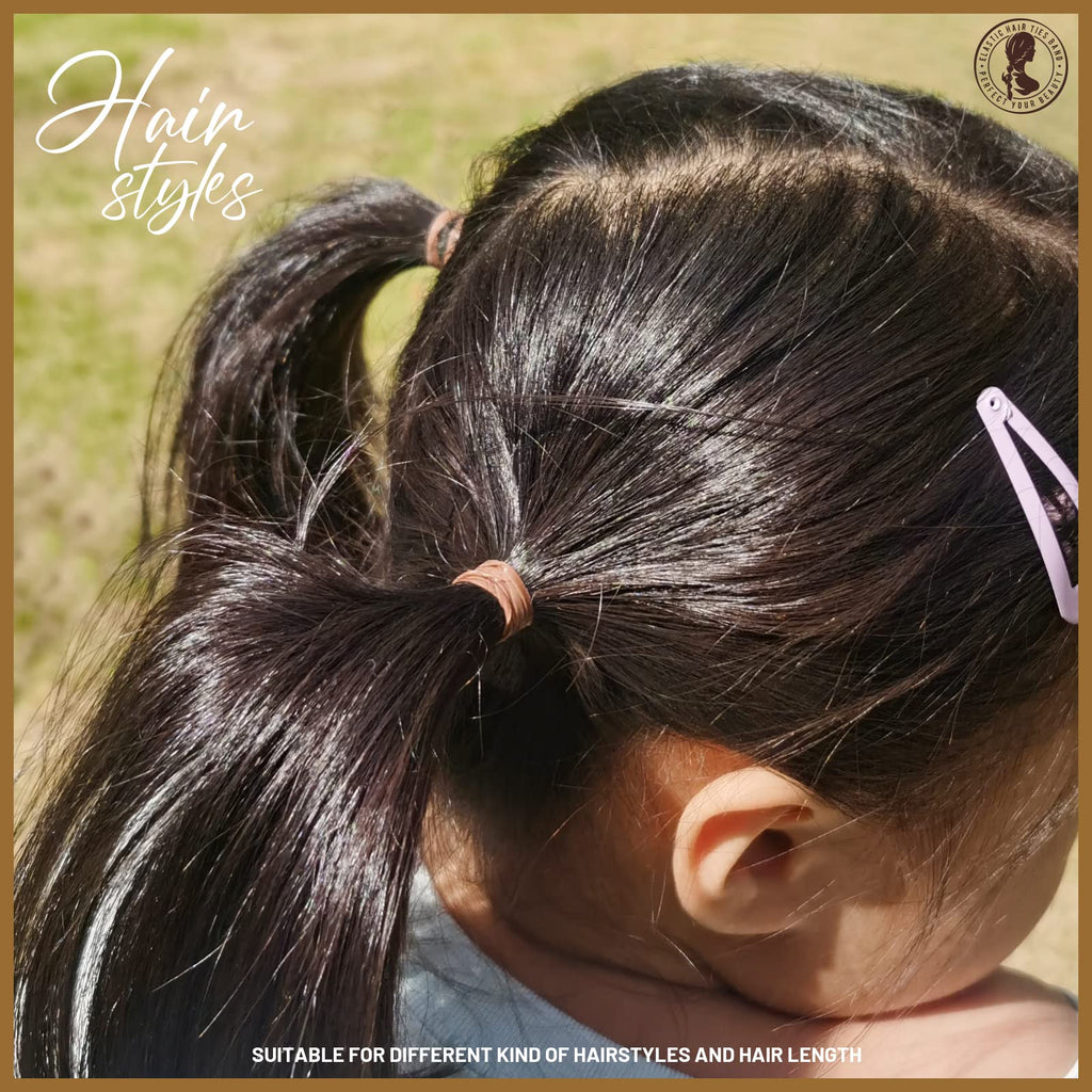 Teenitor Clear Elastic Hair Bands, 2000pcs Mini Hair Rubber Bands, Hair Ties, Soft Hair Elastics Ties, 2mm in Width and 30mm in Length