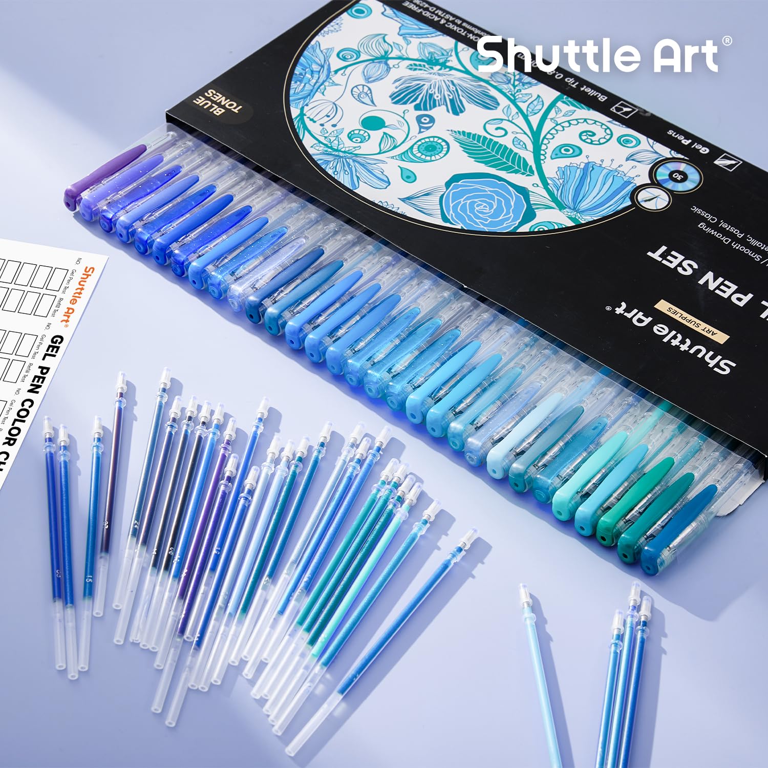 Shuttle Art Pastel Gel Pens, 24 Pastel Milky Colors Gel Pen for Black Paper, Adults Coloring Books Drawing Doodling Crafts Scrapbooking Journaling