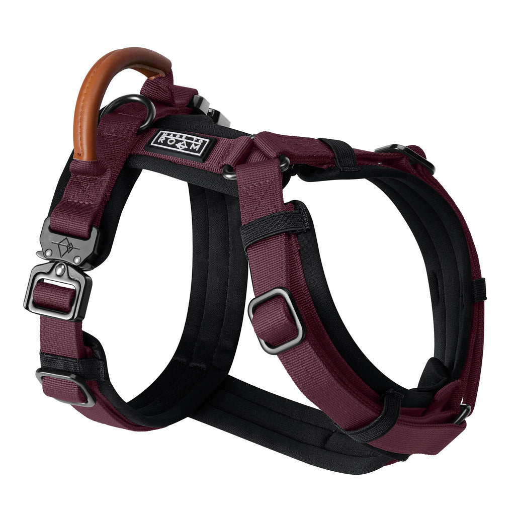 MADE TO ROAM Premium Explorer Harness - Y-Shaped Dog Harness with Adjustable Durable Nylon, Soft Padding, Metal Buckles and Leather Handle for Small, Medium, Large Dogs (Alaska Daybreak, Size 1)