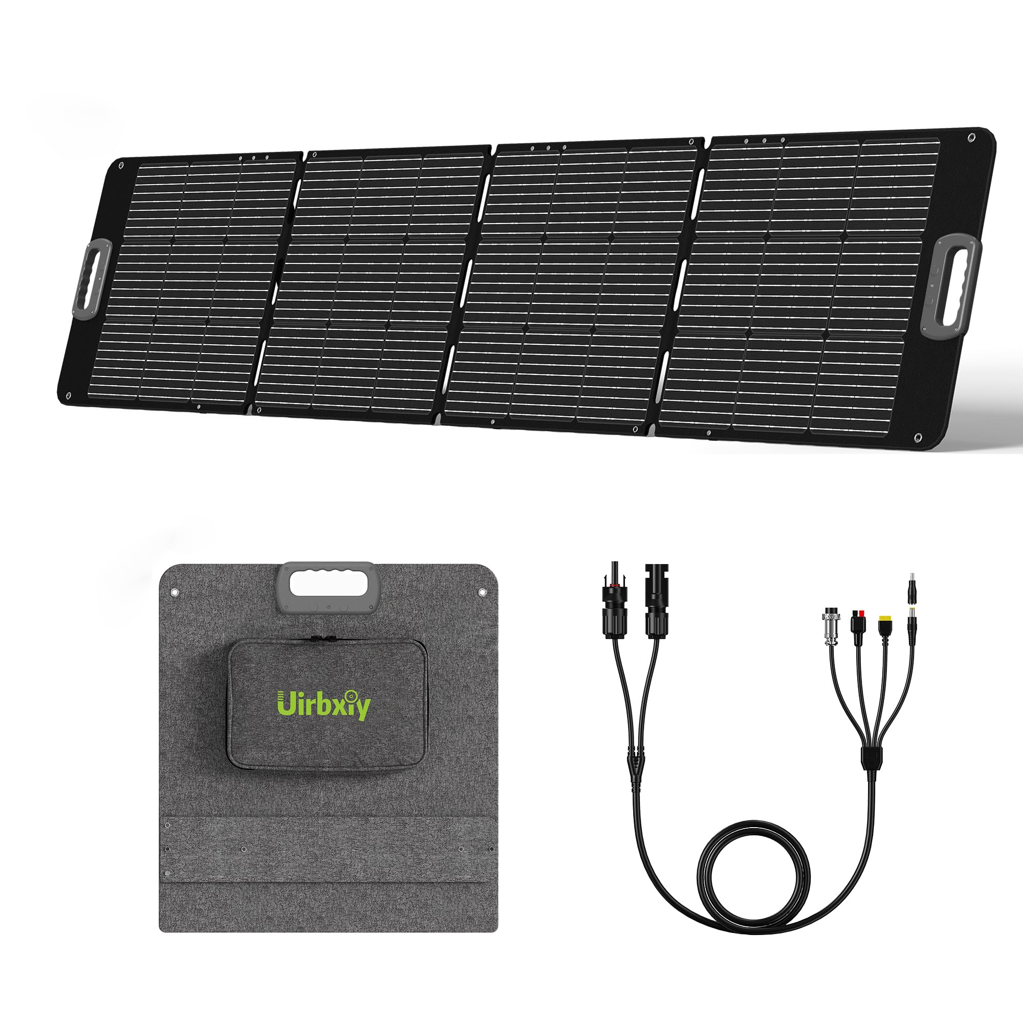Portable Solar Panel 80 Watt for Power Station, IP67 Waterproof Foldable Solar Cell Solar Charger w/ XT60 Anderson DC 8mm 7909 5521 Connector for Camping, RV, Off Grid Living