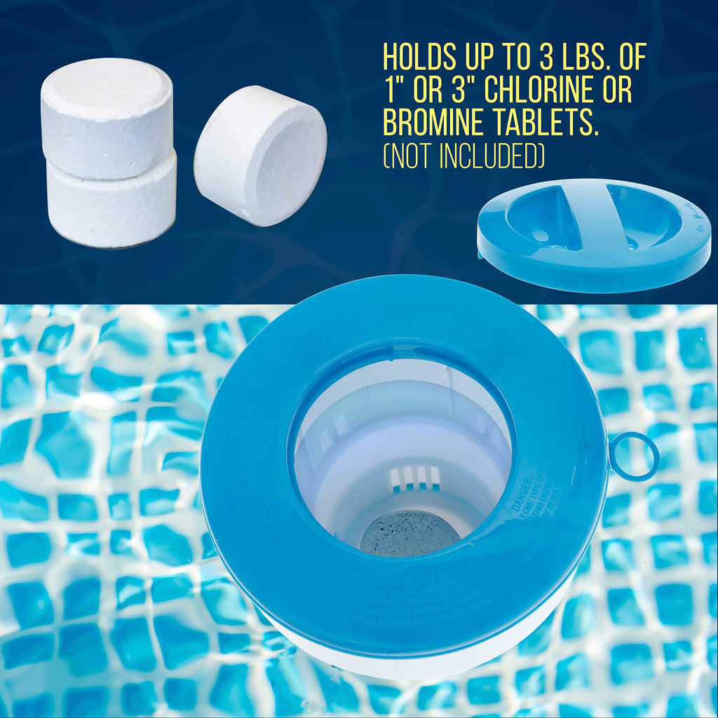 U.S. Pool Supply Pool Chlorine Floater, 3" Tablet Floating Dispenser
