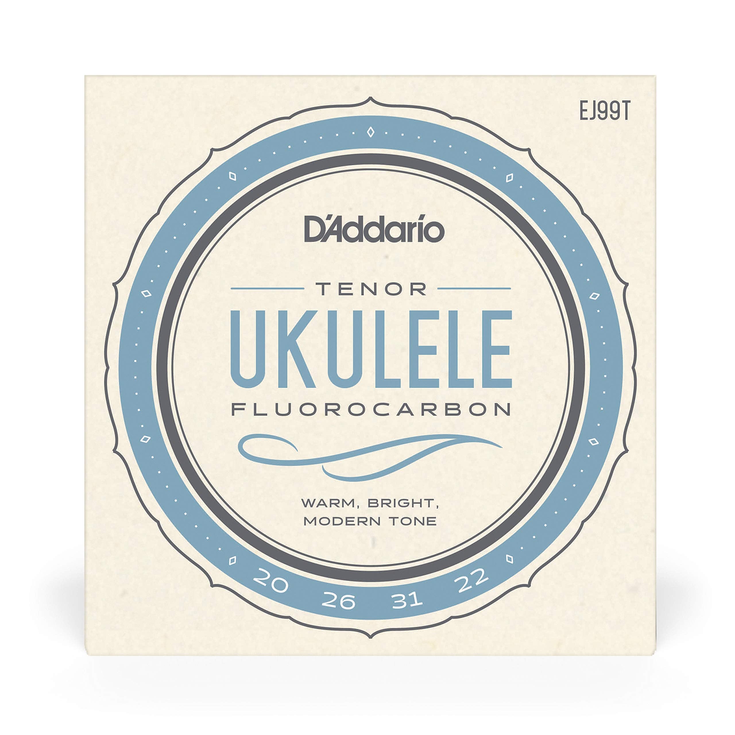 D'Addario Baritone Ukulele Strings, Fluorocarbon, EJ99B, 4-String Set, Pack of 1