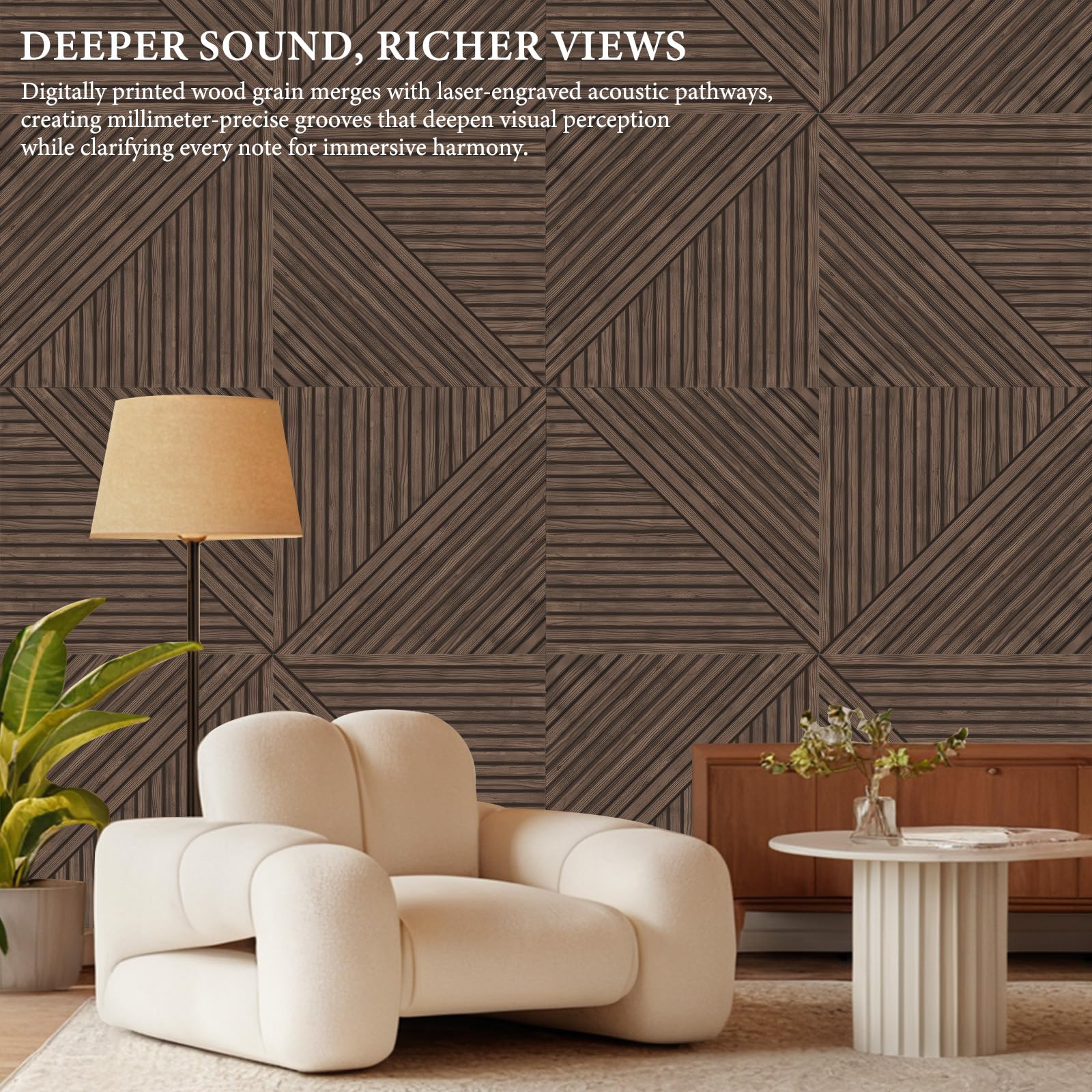 JBER 6 Pack Art Acoustic Panels, 47.2×27Inches Soundproof Wall Panels, Large Self-Adhesive Wall Panels, Decorative Sound Absorbing Panels, Sound Panels for Recording Studio(Black Gold Marble)
