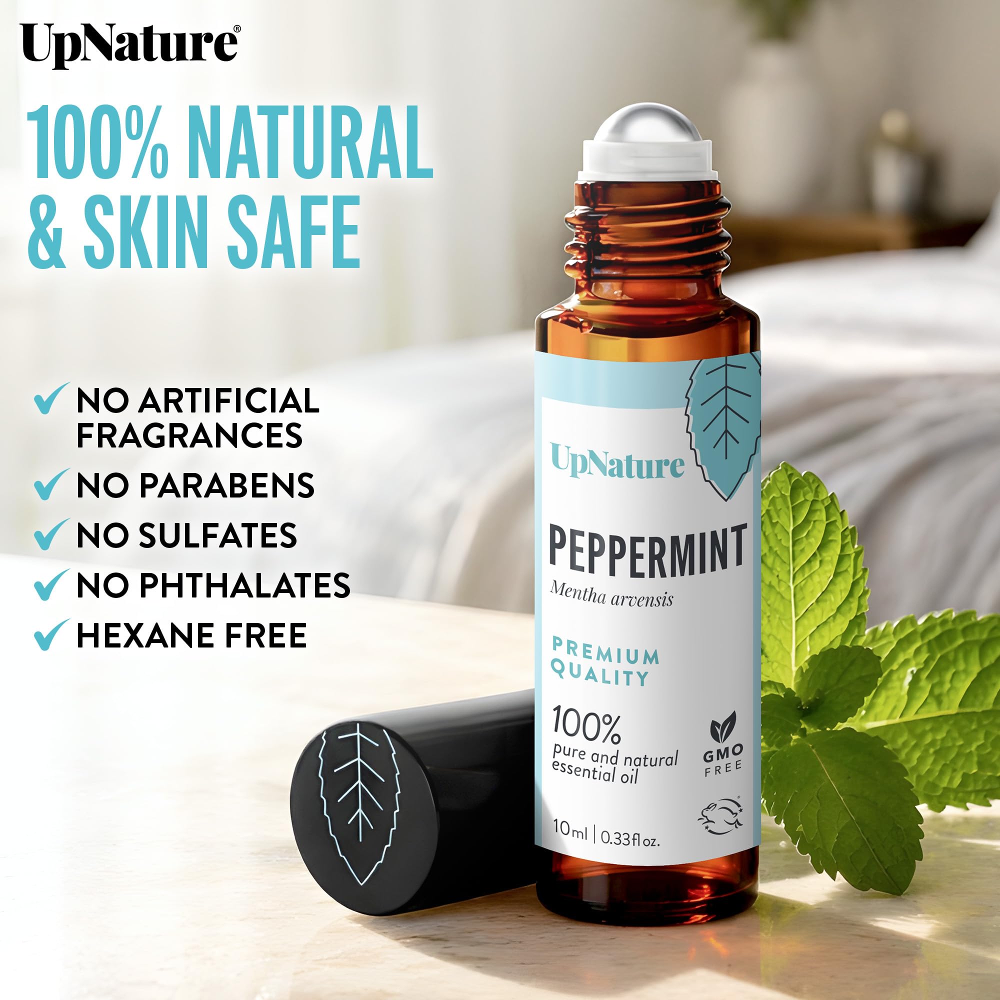 UpNature Lavender Essential Oil Pure Roll On - 100% Natural Lavender Oil for Skin