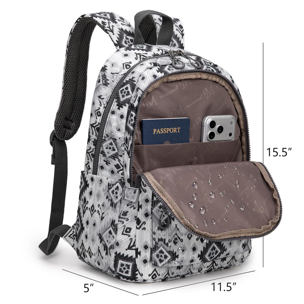 Montana West Backpack Purse for Women Western Aztec Backpack Purse Lightweight Casual Daypack for Travel