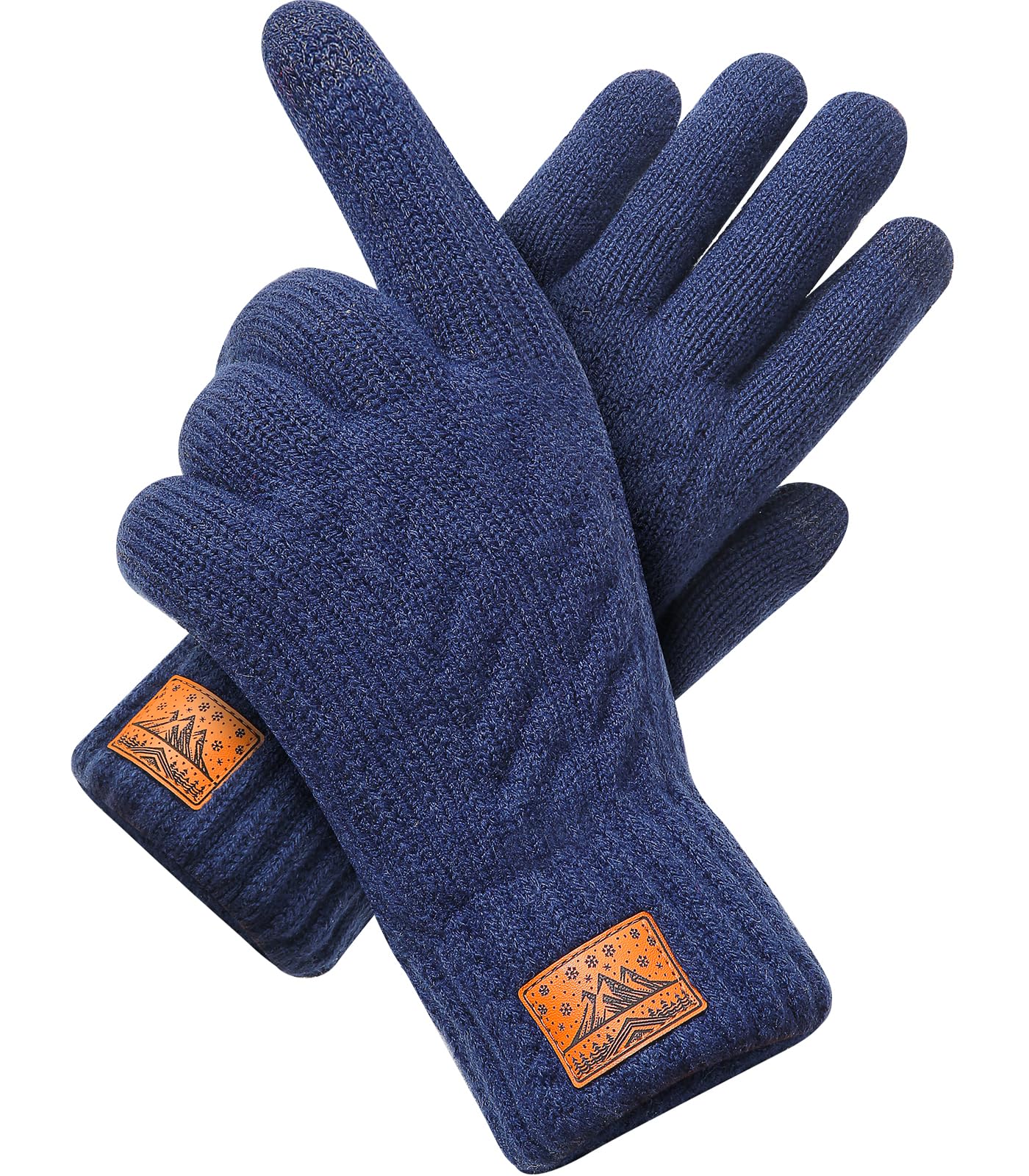 CHENMEI Winter Gloves for Men Women-Warm TouchScreen Cold Weather Gloves,Wool Knit Thermal Adults Gloves for Driving Texting